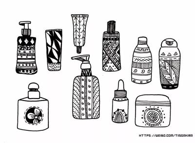 60款黑白日用品简笔素材 每一款都令人心动！